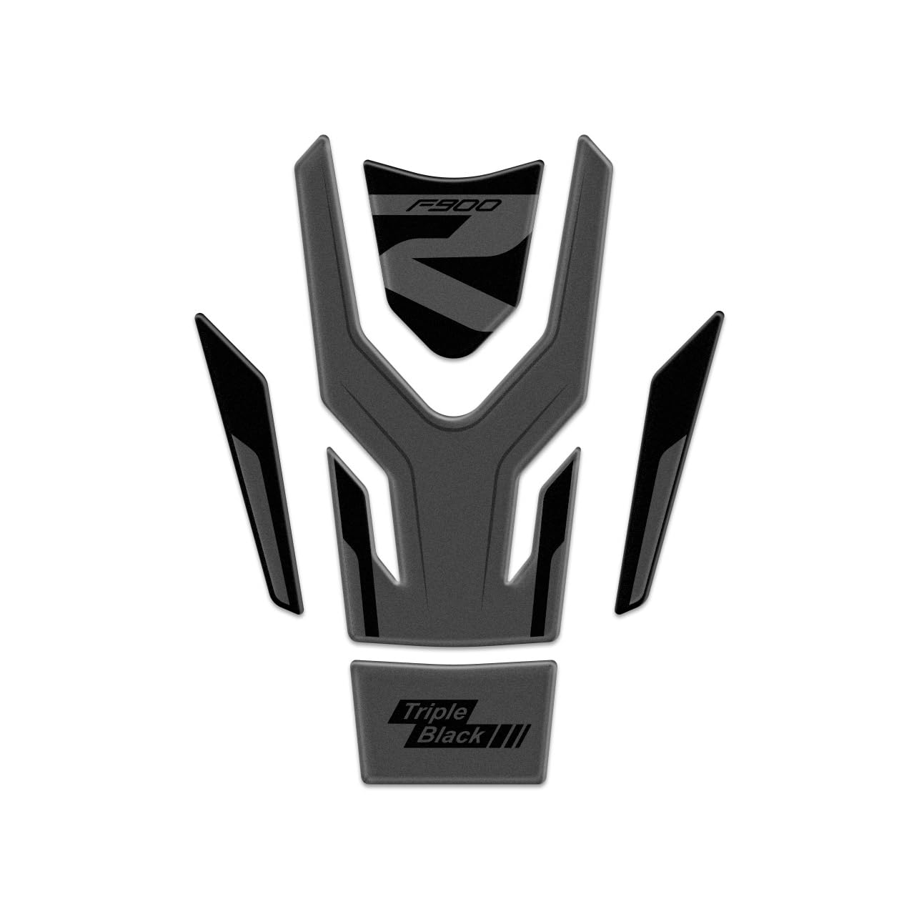 Az Graphishop Paraserbatoio in Resina 3D Compatibile con BMW F 900 R 2024-2025 Protezione da Urti e Graffi Accessori Moto Made in Italy GP-4017 (Triple Black)
