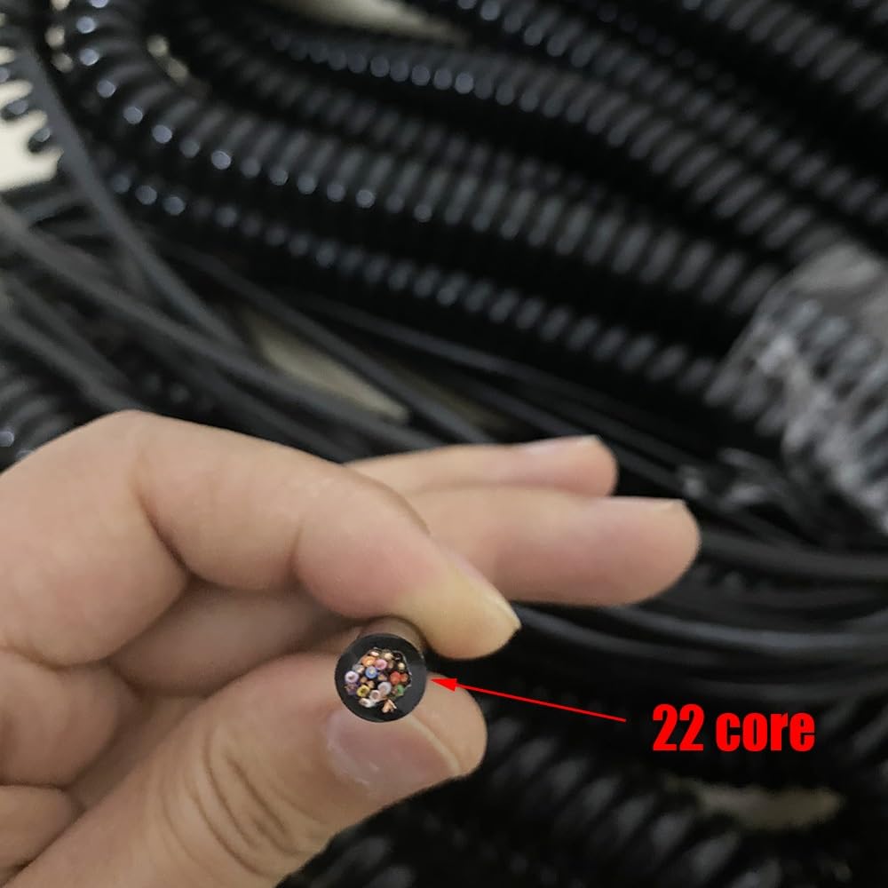 kabel spiralny, 22 rdzenie, 0,15 mm z możliwością przedłużenia o długości 6 metrów