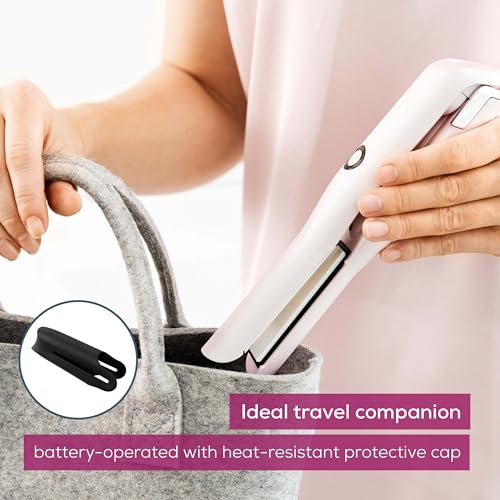 Beurer-HS20-Cordless-Rechargeable-Hair-Straightener-With-USB-Charging-Cable-3-Fast-Heating-Temperature-Settings-And-Heat-Resistant-Cover-Ideal-For-Travelling