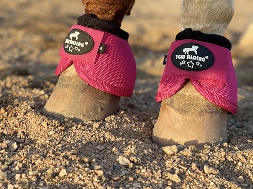 Image of 2520D Horse Bell Boots No-Turn Horse Bell Boots, Equine Ballistic Hoof Overreach Bell Boot, Pair