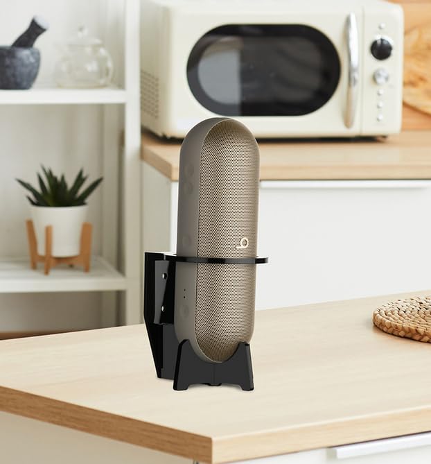 Coyktonty Acrylic Speaker Wall Bracket/Wall Mount Bracket for Beats Pill 2024 Speakers,Duty Speaker Mount Mounting Brackets,Holder Display Wall Shelf for Beats Pill (Black)