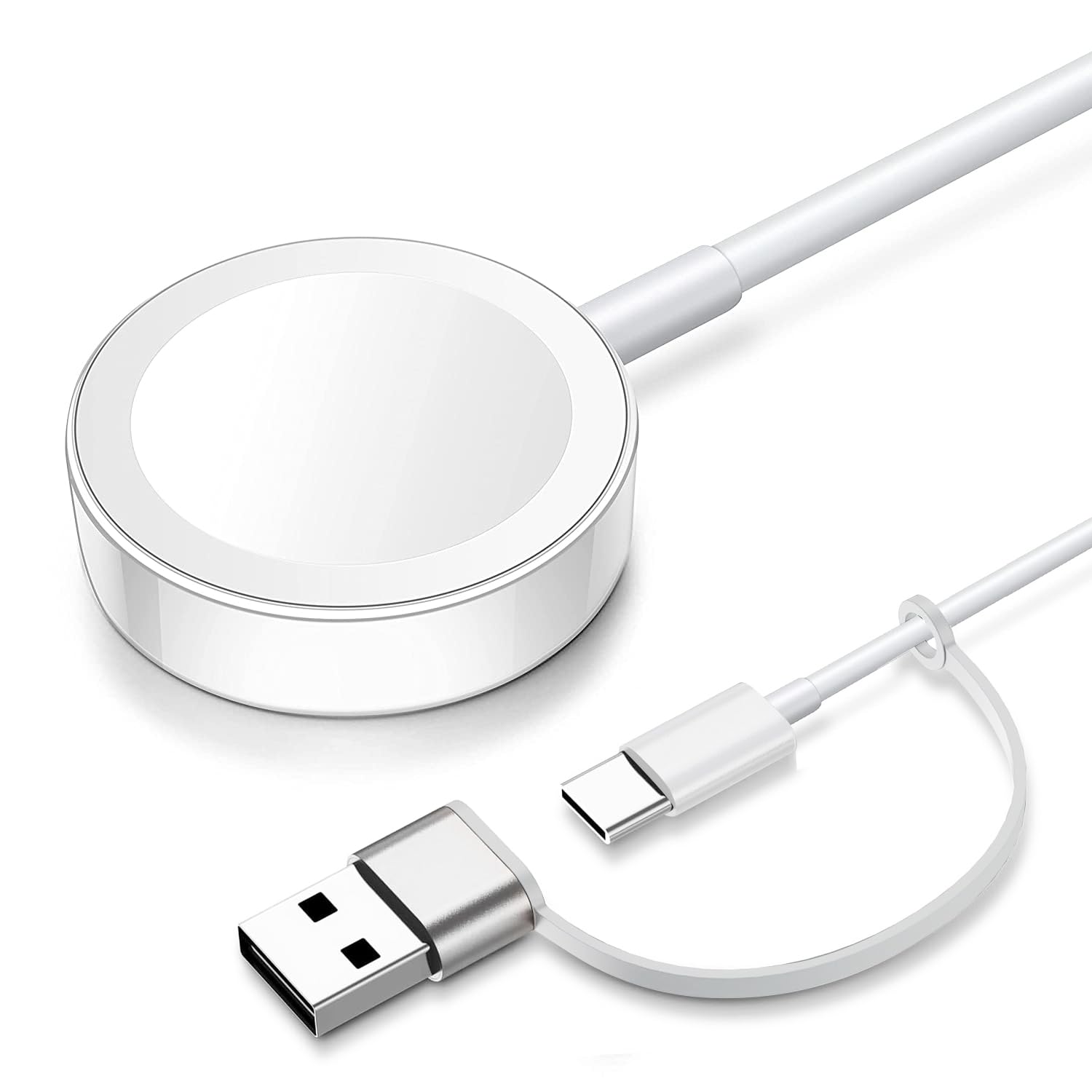 The AILUTIME Apple Watch charger offers convenient USB-C and USB-A connectivity for on-the-go charging.