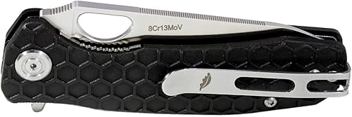 Miniatura 4 de Cuchillo de bolsillo de hoja de tejón de miel para hombres y mujeres, cuchillo de bolsillo plegable con clip, mini cuchillo plegable, cuchillo