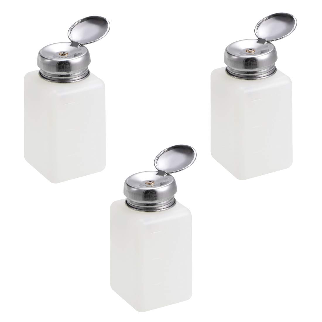 uxcell Alcohol Liquid Press Pumping Dispenser 200ML Nail Polish Remover Empty Bottle 3 Pack-picture-25