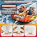 PuroShelt Towable Tubes for Boating Water Tubes - 2 Person 360° wrap, Heavy Duty Boat Tubes & Towables, EVA Foam Pads, Drainage, Quick Connector (F-1007)