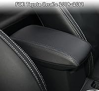 Vista 172 de Great-luck Leather Center Console Cover Armrest Pad,Protector Armrest Box Cover Accessories Keep Your Armrest in a More Comfortable Feeling(black