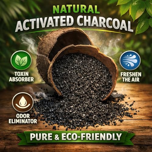 Image of Natural Activated Charcoal Air Purifier Bag Odor & Moisture Absorber Dehumidifier for Car, Home, Refrigerator, Wardrobe, Kitchen & Bathroom Dampness & Allergen Remover Air Freshener (100gm)