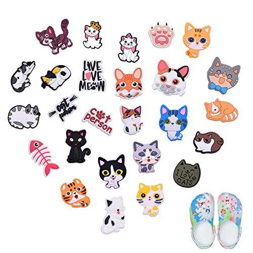 DNGH wisiorki do butów kreskówka PVC buty Charms akcesoria kot Charms dla Croc Shoes Bracelet Bransoletka, universale, PVC, FLASE