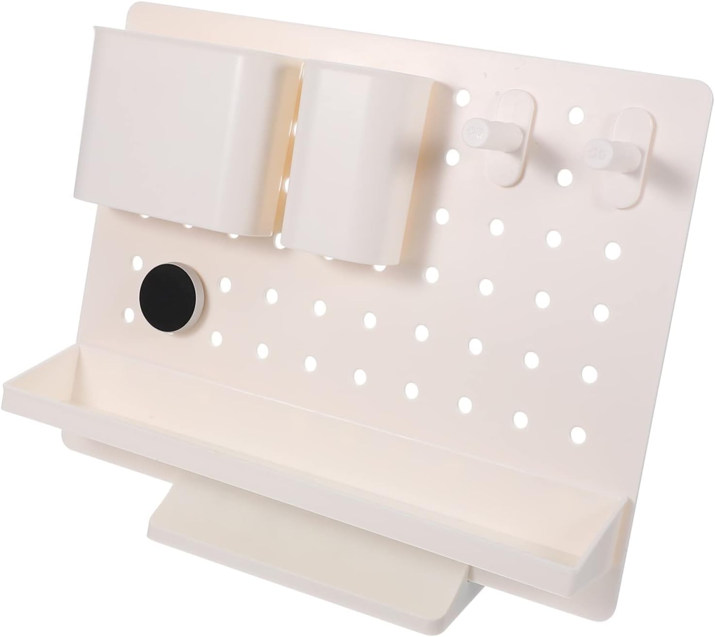 Jewelry Display Stand White Pegboard Organizer for Earrings Necklaces and Rings Durable Desktop Storage for Home Retail Use