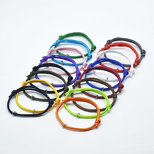 JJWNML 16pcs Welpen ID Halsbänder, Neugeborene Kätzchen, weiche Polyester Halsbänder Einstellbare Bands Identifikation Welpen Halsband für Neugeborene Haustier, Multi Coloured (L,17-28CM)