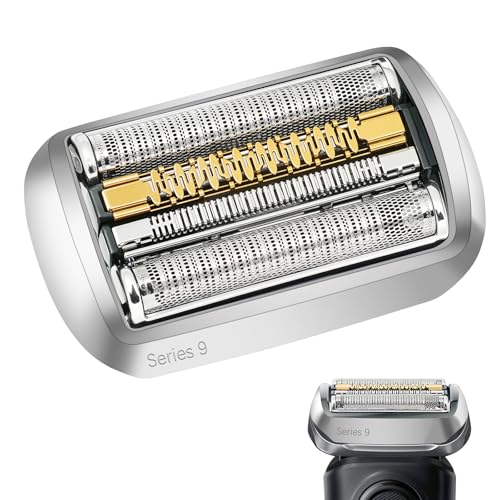 AOOWU Têtes De Rasoir De Rechange Series 92S, Accessoire pour Rasoir Grille Rasoir Braun Serie 9, Tête de Remplacement de Rasoir Compatible avec le Rasoir Homme pour Braun 9290cc、9291cc、9370cc、9376cc