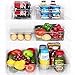 JINAMART Refrigerator Organizer Bins - Clear Plastic Bins For Fridge, Kitchen Cabinet, Freezer, Pantry Organization and Storage, BPA Free Fridge Organizer, 12.5