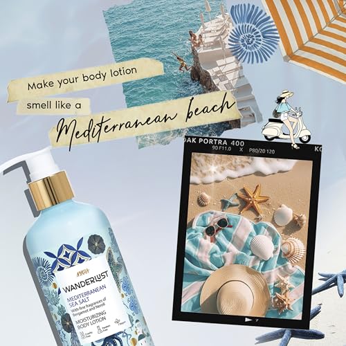 Image of Nykaa Wanderlust Mediterranean sea salt Moisturising Body Lotion, 300 ml | Bergamot and Neroli Perfume | Lightweight, Long-Lasting Hydration | Vegan, Paraben-Free I | Suitable for All Skin Types