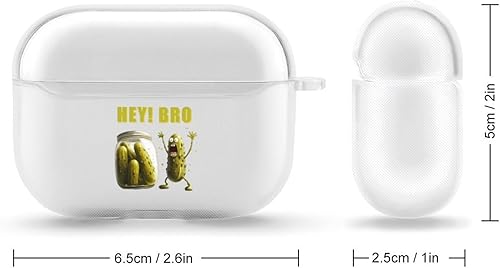 Miniatura 2 de Pickles Hey! Bro - Funda protectora transparente para auriculares de carga compatible con AirPod Pro TPU