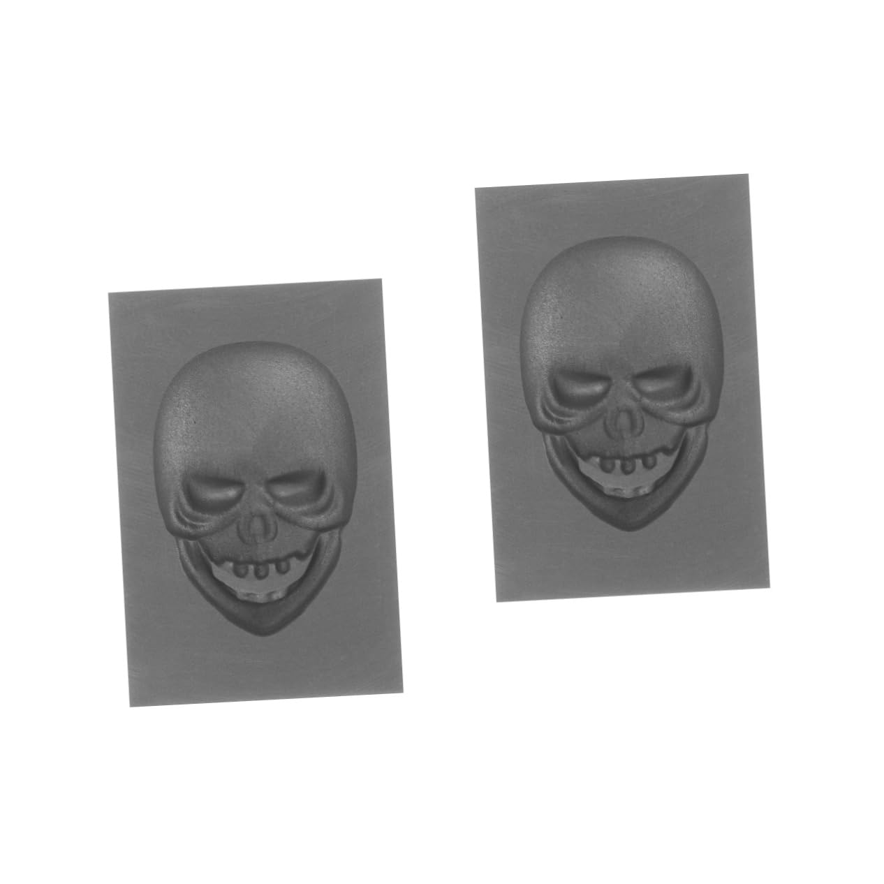 Moule graphite haute densité pour fonderie d'or motif crâne de précision x2