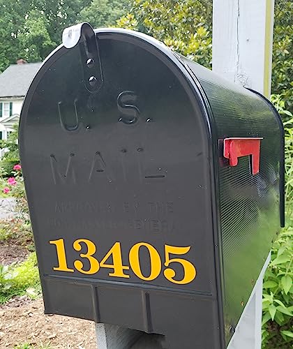 Matte Black - Hoa Mailbox Numbers - 1.5" Tall - Personalized Name Home House Office Address - Csb - Die Cut Decal #TOP2