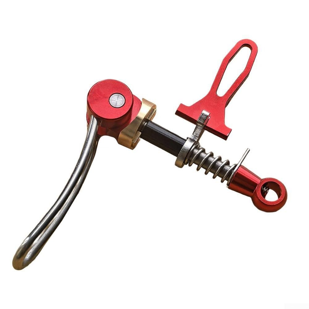 PureBowlic Quick Release Clamp for Brompton & For 3sixty Folding Bikes, Aluminum Alloy Seatpost Clamp, Compatible with 31 8mm Posts (Red)