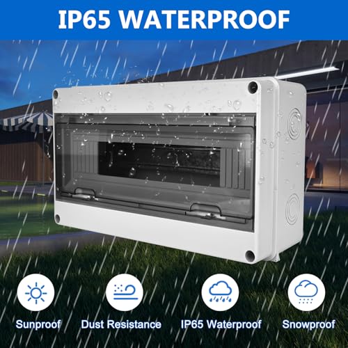 Boîte étanche électrique extérieur IP65 coffret tableau 1 rangée - 3