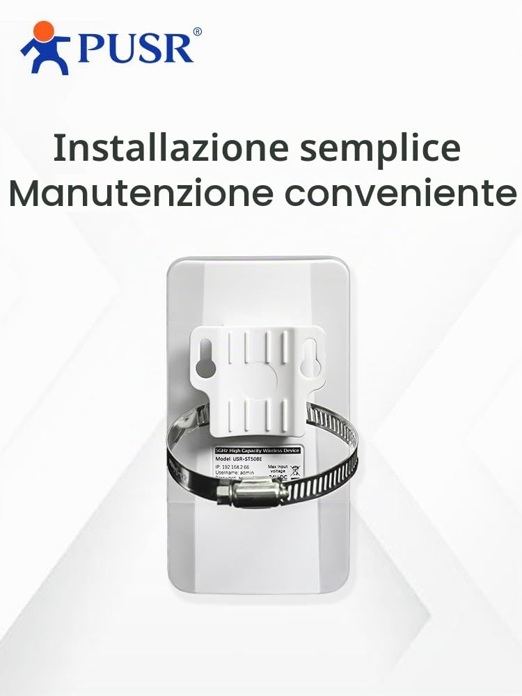 punto a punto/Multipunto Gigabit Wireless Bridge doppia banda 5.8G WiFi Ip64 a 2 KM 300Mbps ad alta velocità 8dBi Antenna ad alto guadagno Ponte senza fili CPE USR-ST508E