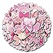 55 Pcs Cute Bowknot Stickers for Water Bottles Waterproof Laptop Luggage Pink Coquette Bows Stickers Waterproof Vinyl Stickers for Water Bottle Laptop Computer Guitar (Bowknot)