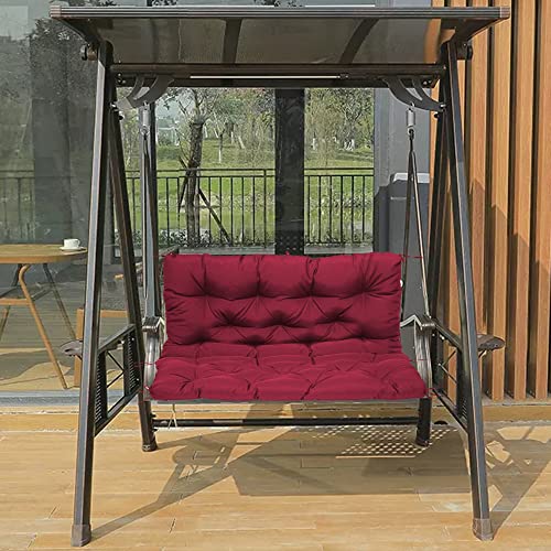 Coussin balancelle jardin 2 3 places imperméable avec dossier pour banquette extérieur rouge