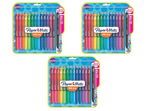 Paper Mate Gel Pens | InkJoy Pens, Medium Point, Assorted, 14 Count, 3 Pack