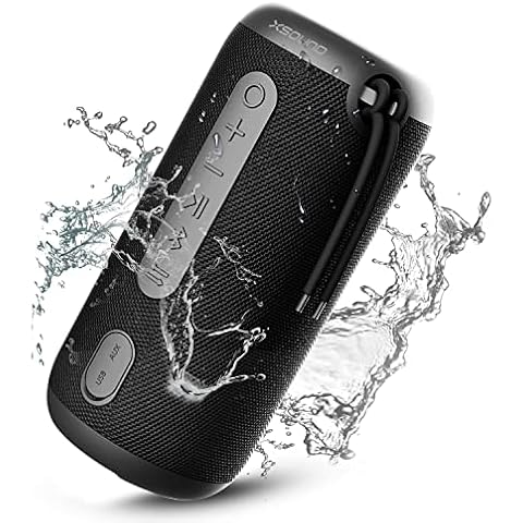 XSOUND Bluetooth Lautsprecher für PC FunPlay 24W Wireless Lautsprecher mit Extra Bss, 24 Std Spielzeit, IPX7 Wasserdicht für iPhone/Samsung/Huawei/Laptop Cover