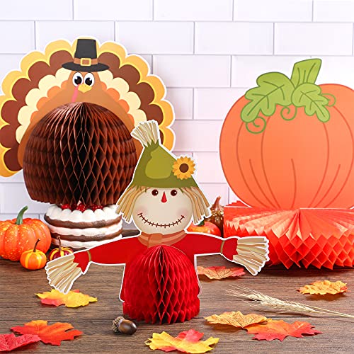 Décorations de table de fête de Thanksgiving prêtes à poser gain de place