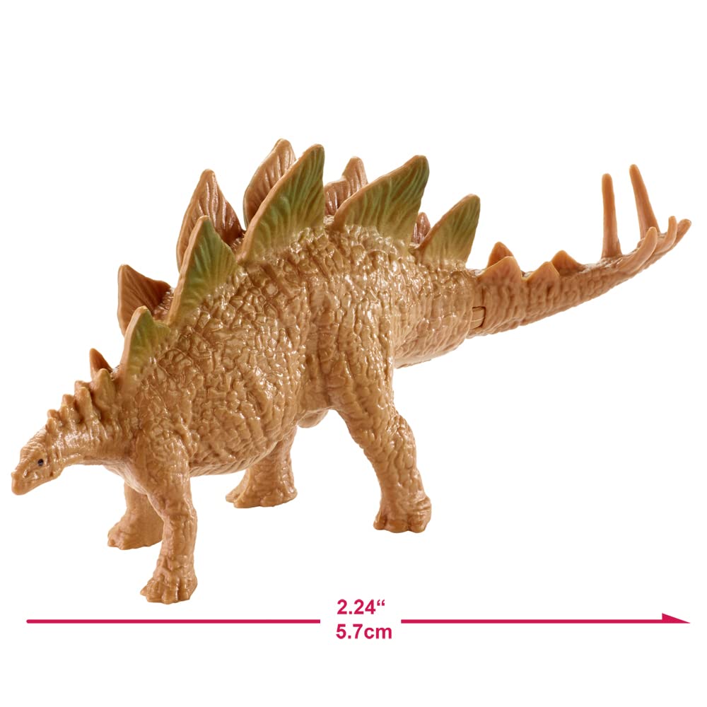 Mini figuras coleccionables de dinosaurio inspiradas en el mundo jurásico, figura de dinosaurio de estegosaurio, marrón con placas verdes, bolsa ciega identificada sin abrir ~ Wave 10