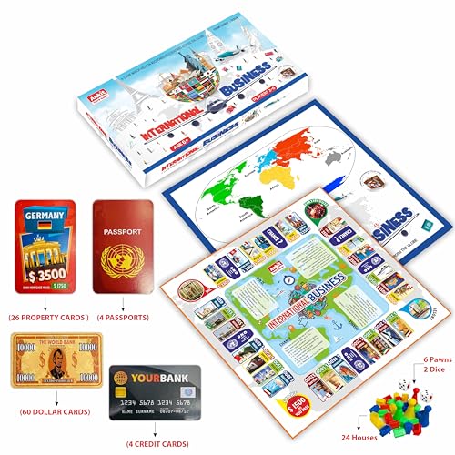 Image of Ankit Toys & Games International Business Board Game for Kids & Family - Educational and Fun Property Management Global Trade Game for Ages 6+ (Board Size 38 * 38 Cm)