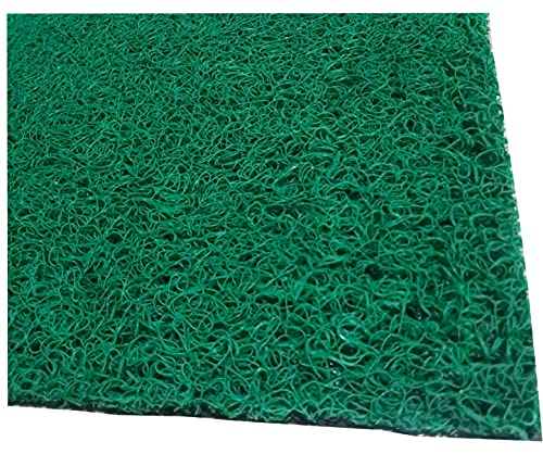 Image of PVC Cushion Foot mat Dirt Rub Thick Mesh Main Entrance Doormat with Anti-Slip Rubber Backing for Home Bathroom Offices Restaurants Hospitals Shops (2 X 14 Feet, Green Black)