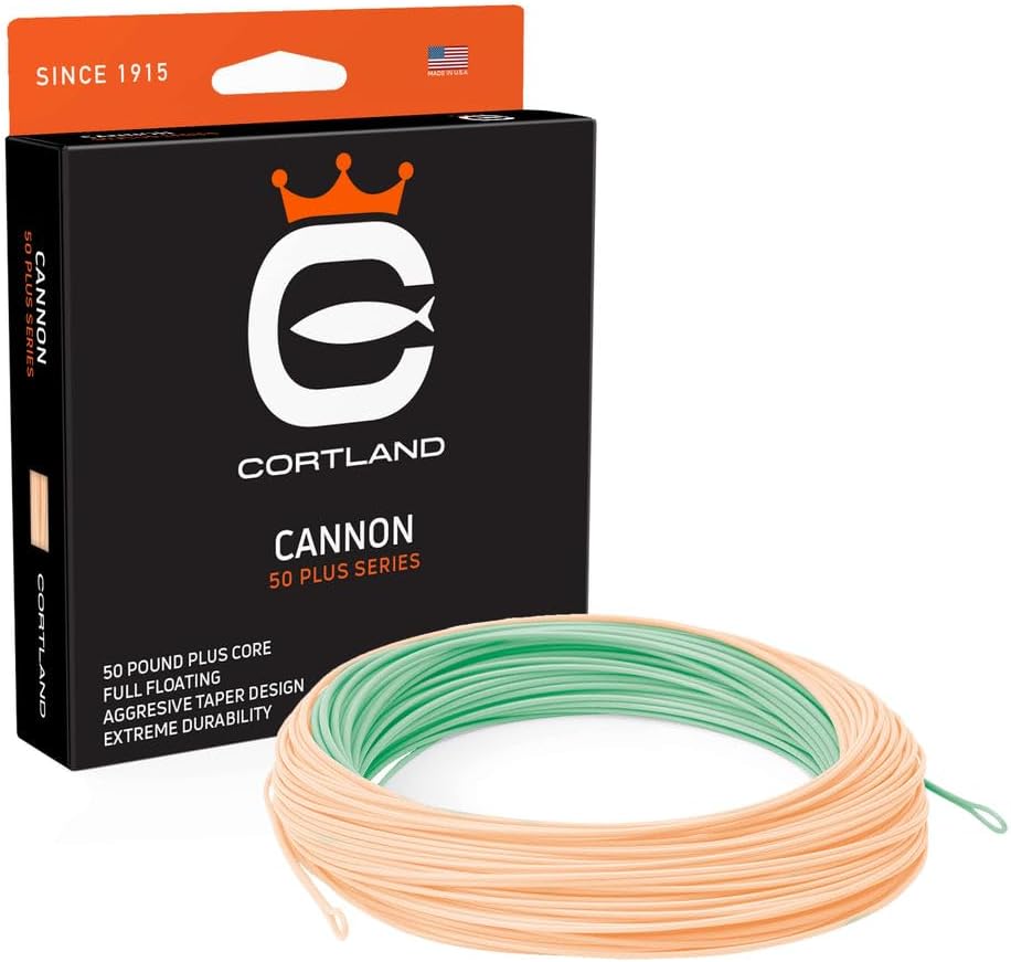 Cortland 50 Plus Cannon Saltwater Fly Line, Seafoam/Peach