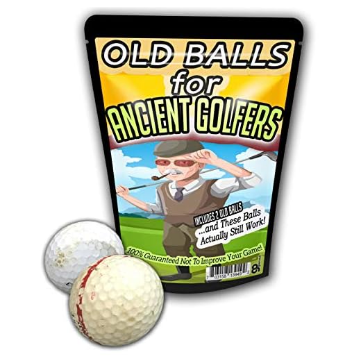 Old Balls for Ancient Golfers Funny Golf Gag Includes 2 Old Golf Balls Novelty Stocking Stuffers for Golfer Retirement Over The Hill