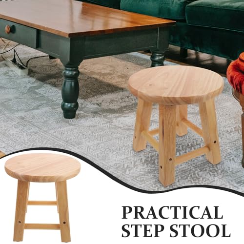 Tabouret en bois rustique maison avec pieds carrés de 25 cm