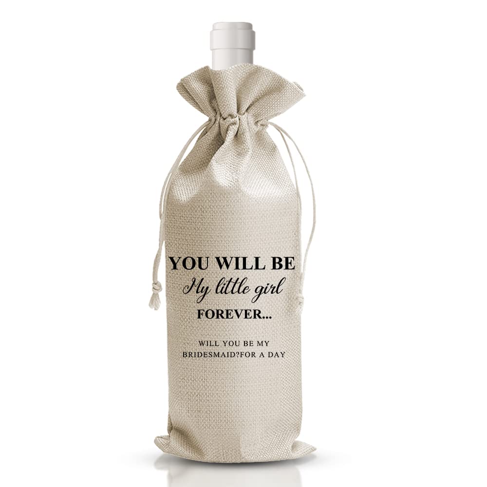 DOI-LANEEWedding Gift Wine Bag, Wedding Wine Bag, Bridesmaid Gift, Will You Be My Bridesmaid, Gifts for Her, Engagement Gift, Wedding Thanks Gifts, Wedding Day Essentials Wedding Gift - DL306