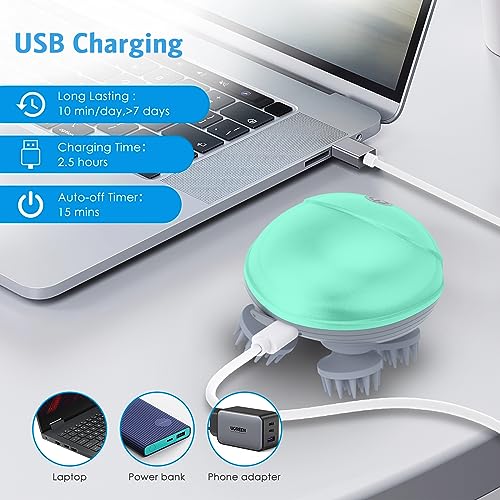 Upgraded-Handheld-Pet-Massager-for-Dogs-and-Cats-Electric-Cat-Massager-Dog-Massager-Cat-Head-and-Back-Scratcher-for-Relieving-Tight-Stiffness-Muscles-Promote-Bonding-Green