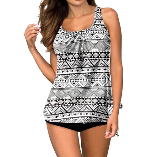 Tankini carré imprimé pour plage et piscine maillot deux pièces Generisch