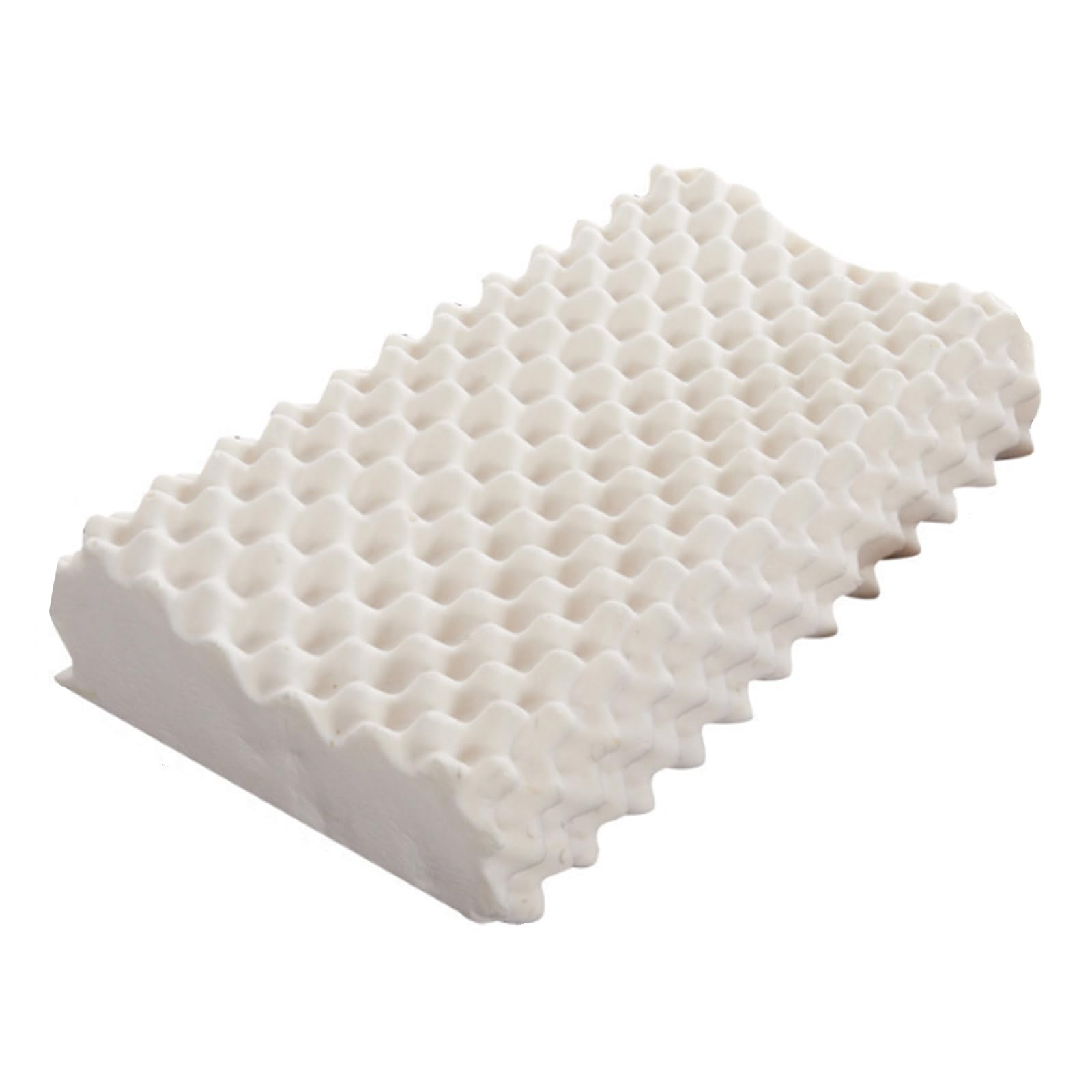 WJIANY Latex Contour Pillow, Latex Pillow with Removable Comfort Pillowcase Cervical Pillow Ergonomic Contour Design for Spine Support,A12