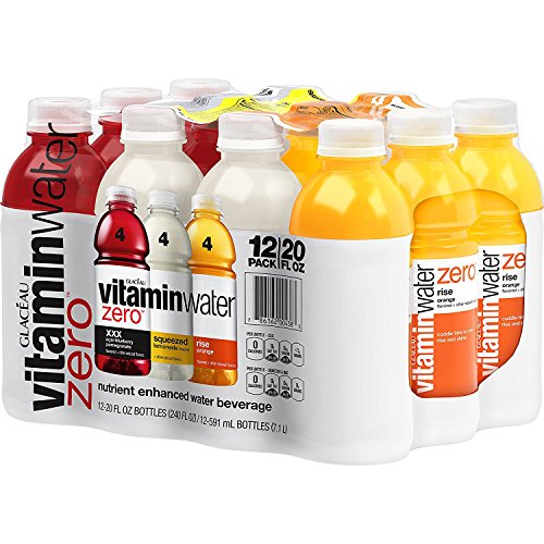 vitaminwater zero, electrolyte enhanced water w/vitamins, variety pack, 20 Fl. Oz, 12 pack