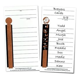 10 Line Football Sports Strip Cards - 100 Cards with Different Number Sequences - Made in The USA - Over 7,000,000 Cards Sold - for Basketball, Baseball, Ice Hockey, Soccer, Volleyball & Rugby Games