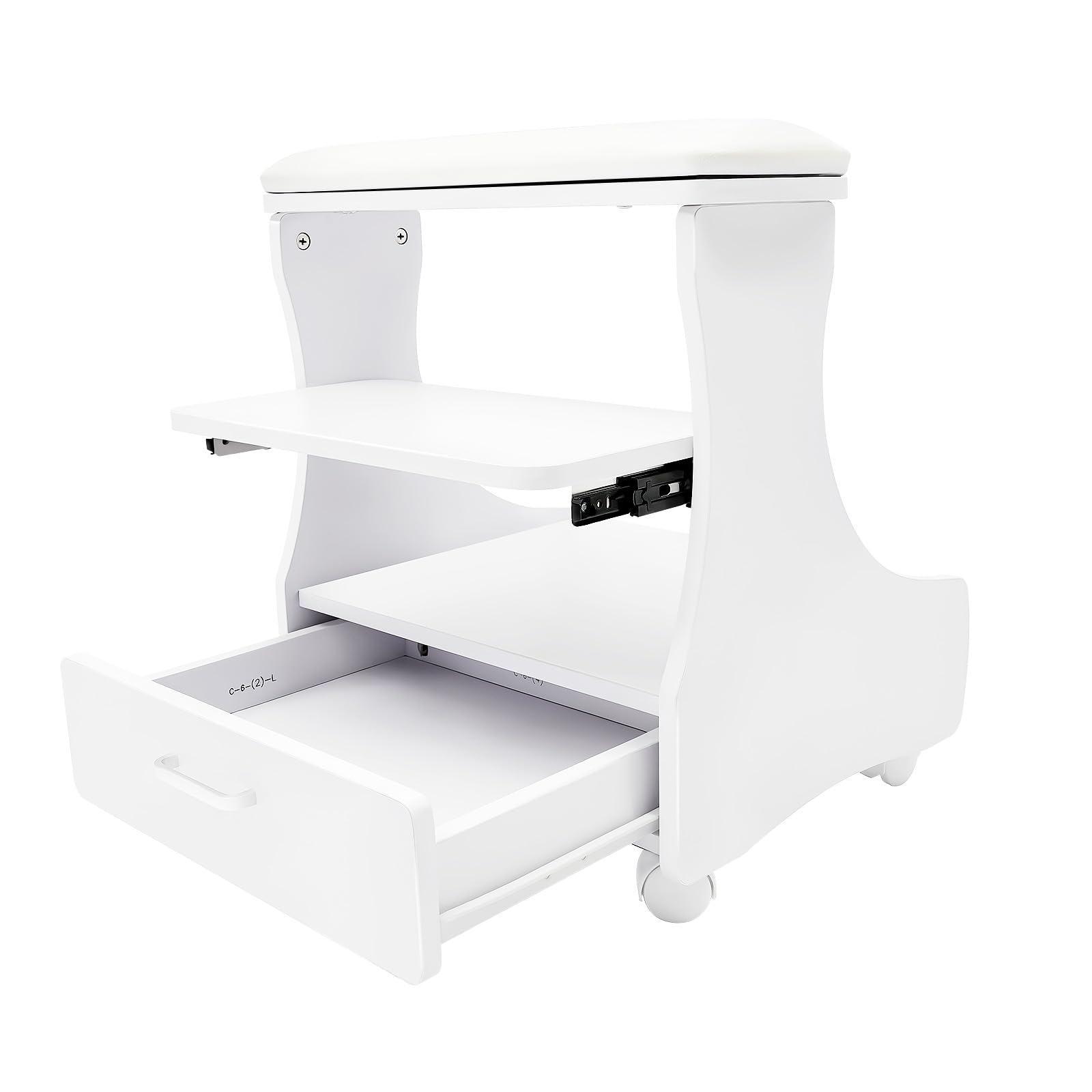 Pedicure podnóżek z kółkami, do manicure, spokojny i spokojny z kółkami, mobilny podnóżek z rolkami, 20 kg, do pielęgnacji stóp i masażu