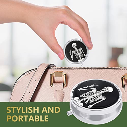 Image of Pill Box, Small Pill Case for Purse & Pocket, Travel Medicine Organizer | Cute Travel Medicine Organizer, Portable Medicine Container Holder to Hold Vitamins, Medication, Fish Oil & Supplement