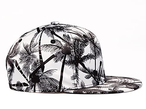 Image of Quanhaigou Snapback Hat for Men Women,Hip Hop Style Colorful Flat Bill Hats Teens Adjustable Baseball Cap