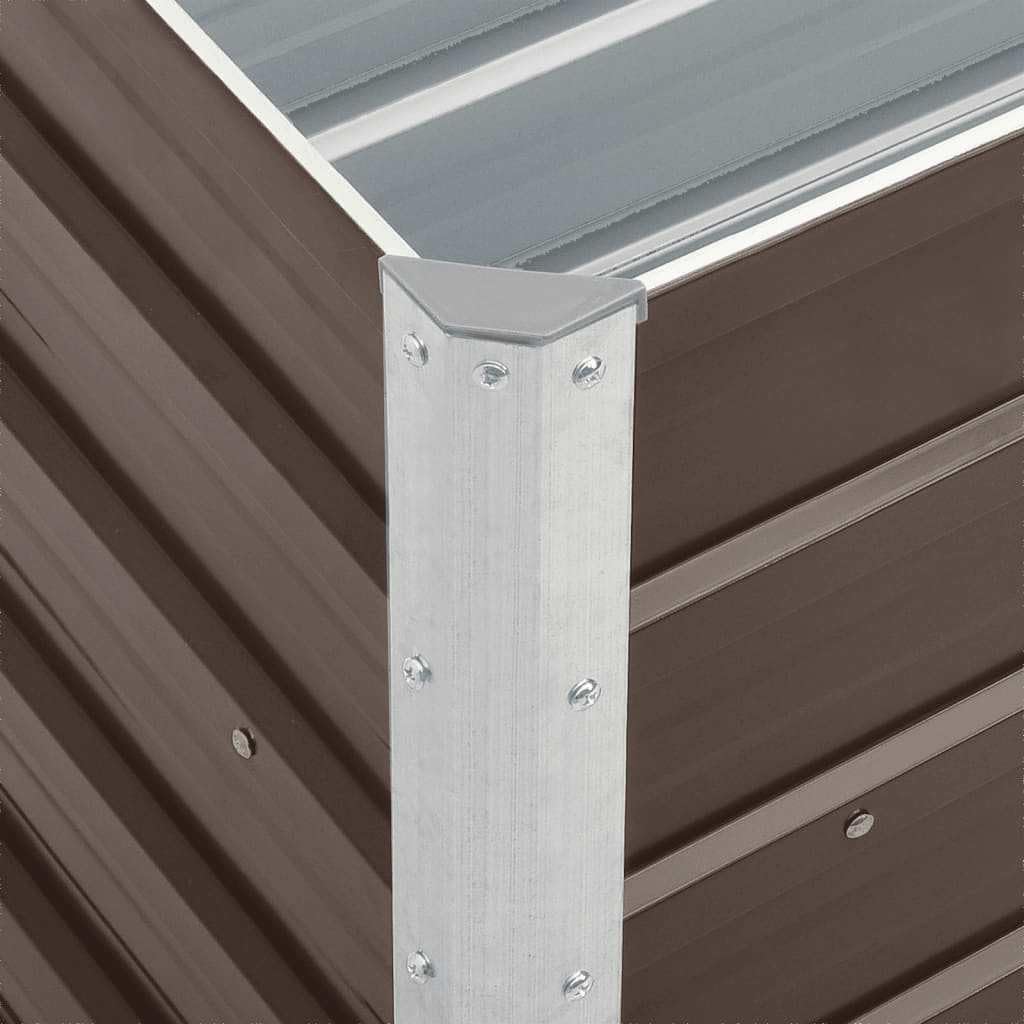Generico Letto Rialzato in Acciaio Zincato 240x40x45 cm Marrone,Casa e Giardino,Prato e giardino,Giardinaggio,Vasi e fioriere-47046