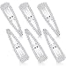 6 Pieces Rhinestone Snap Hair Clips 4 Inch Hair Barrettes Hairpins Crystal Metal Hair Clips for Women Girls Wedding Hair Accessories (Silver)