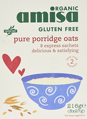 Amisa Express Porridge Oats Sachets Gluten Free, 8 x 27g