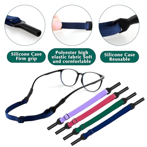 Ouligay 4 peças de alça ajustável para óculos de sol, antiderrapante para óculos de sol, alças para