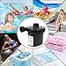 sanipoe Battery Powered Air Mattress Pump, Electric Quick-Fill Blower Portable Inflator Deflator for Inflatables Raft Bed Boat Pool Toy, Black