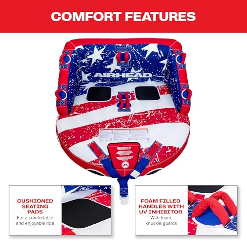 image for Airhead Big Mable, 1-2 Rider - Inflatable Towable Tube for Boating and