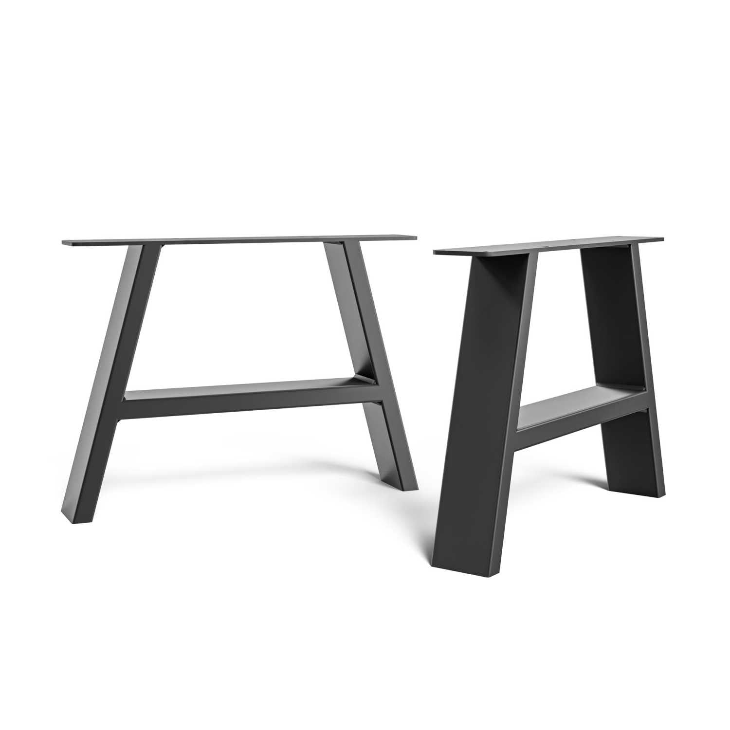 The Hairpin Leg Co. [HLC 2 x Industrial A-Frame Table Legs - Surface Conditioned Steel, Precision Laser Cut, TIG Welded with Free Screws, Build Guide and Floor Protectors - 35cm [Coffee Table, Black]